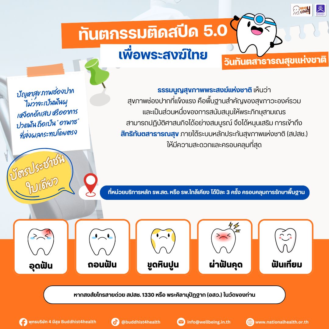 21 ตุลาคม วันทันตสาธารณสุขแห่งชาติ