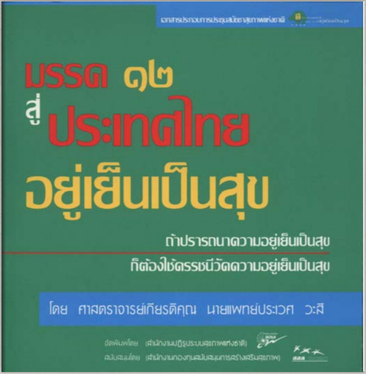 มรรค 12 สู่ประเทศไทยอยู่เย็นเป็นสุข : ถ้าปรารถนาความอยู่เย็นเป็นสุข ก็ต้องใช้ดรรชนีวัดความอยู่เย็นเป็นสุข