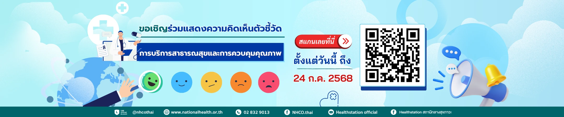 แบบสอบถามเพื่อให้ความคิดเห็นต่อตัวชี้วัดเรื่องการบริการสาธารณสุขและการควบคุมคุณภาพ สำหรับประชาชน